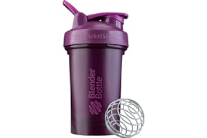 BlenderBottle Classic V2 Shaker Bottle Perfect for Protein Shakes and Pre Workout, 20-Ounce, Plum
