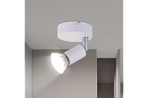 Lichtmaler Lampa sufitowa LED 1-płomieniowe reflektory sufitowe GU10 Obrotowa 330°Przemysłowa lampa sypialnia Jadalnia bez żarówek
