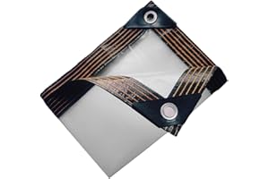 SEVEEZ Lona Transparente 2,2x3m 2,5x3,5m Impermeable Lona De Plástico Transparente Cubierta para Plantas con Ojales para Jardín Invernadero para Invernadero (Color : Clear, Size : 3.5x4m)