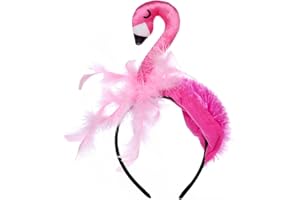 CYNOSURETECH 1 Piece Flamingo Headband, Fun Headband, Carnival Headdress, Party Headband for Halloween, Parties and Cosplay