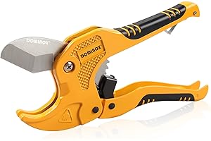 DOMINOX 1-5/8 Inch O.D. Ratchet-type PVC Pipe Cutter, Apply to PEX, PVC and PPR plastic hoses and Plumbing Pipe, Suitable for Home Working and Plumber