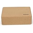 MahMir® Yoga Cork Block – Supportive, Sustainable Cork with Non-Slip Surface, Exercise Accessory for Yoga, Pilates, and General Fitness, Natural Cork Blocks Size 9"x6"x3"