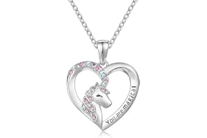 REQAG Collar de Unicornio para niños Chicas de Unicornio para Adolescentes niños Navidad Acción de Gracias Víspera de Todos los Santos