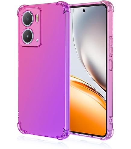 HAFFAN Custodia In Silicone TPU Per Realme P3 5G (6.67''), Cover Protettiva Antiurto Con Foro Portafortuna - Blu Fumo