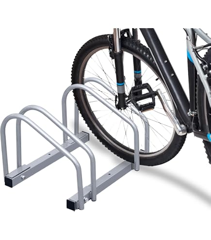 Andrys - Porta Biciclette A Terra 1 Posto Alto, Modulabile, Con Tappi In Pvc Neri In Acciaio Zincato Colore Argento 38 5 X 38 X 38 Cm 87486121