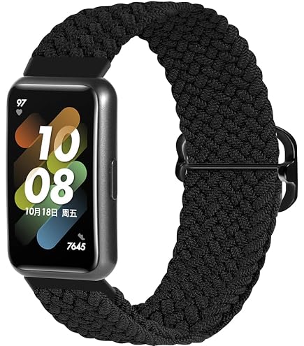 Nylon-Armband Für HONOR Band 7 – Elastisches Sportarmband Mit Klettverschluss, Wasserdicht, Verstellbar (Weiß)