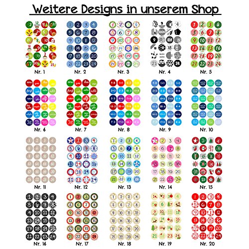 Adventskalender Miniset 26 – Aufkleber und Tüten - 2