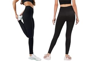 lurensa Leggins Mujer Cintura Alta, Mallas Deporte Mujer Fitness-Deportivo -Pantalones De Yoga, Pilates, Elásticos para Deporte. Sin Costura y con Forro De Terciopelo-térmico Talla Unica