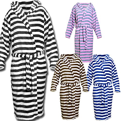 JEMIDI Bademantel für Damen und Herren Mädchen und Jungen Unisex – Reisebademantel Morgenmantel Saunamantel Morgenmantel in 4 Farben erhältlich ab Gr 122 – XXL - 4