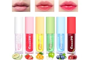 MORNERY 6Pcs Mini Color Changing Lip Balm Set - Hydrating Lip Glow Oil Set/Tinted Lipstick Fruit-Flavored Lip Gloss Sets/Moisturizing Lip Tint Lip Care Kit
