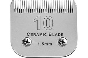 BESTBOMG Scherkopf 10, L: 1,5 mm kompatibel mit Oster Tierhaarschneidemaschine kompatibel mit Wahl Hunde Haarschneidemaschine kompatibel mit andis hundeschermaschine