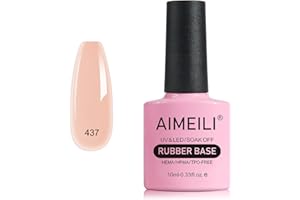 ‎AIMEILI AIMEILI Rubber Base Gel Soak Off UV LED Rubber Base Coat Nägel Unterlack Gel Nagellack Maniküre 10ml (437)