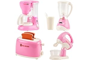 MAYCOLY Cucina Giocattolo per Bambini,con Tostapane Macchina da caffè Frullatore Spremiagrumi,Con luci e Musica,Elettrodomestico Cucina Giocattolo per Giochi di Ruolo,Adatto a Bambini e Bambine dai 3 anni in