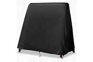 Hohong 3 Seater Garden Swing Cover Waterproof, Outdoor Swing Chair Covers Windproof 420D Heavy Duty Fabric Garden Hammock Cover - 220x120x190cm