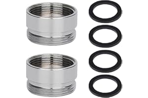 YOUZMY 2 pezzi Adattatore per rubinetto, adattatore filettato adatto per il collegamento dell'aeratore e rubinetti da cucina Filettatura femmina da M20 a maschio M22 Adattatore per aeratore (M20-M22)