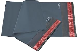 Paquete de 50 bolsas de correo postal de polietileno de color gris mixto, 2 tamaños 25 de cada iSOUL bolsas de envío pequeñas a grandes