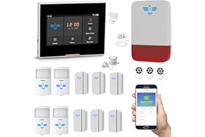 ITALIAN ALARM - Allarme Antifurto Casa WiFi Senza Fili, Kit Antifurto Wireless con Sirena Esterna, Supporta Sim 4G e App Smart, Sistema di Sicurezza Domestica Completo e Configurato, Assistenza Italia