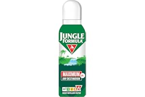 Jungle Formula Maximum Strength Insect Repellent Aerosol Spray (125ml - 50% DEET) - Up to 9 Hour Protection Against Mosquitoe