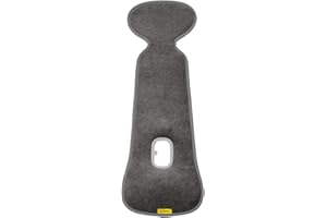 AeroMoov - Assise Air Layer - Evite à Votre Enfant de transpirer - Le siège-Auto ou la Poussette - Coton Bio - Groupe 1 - Anthracite