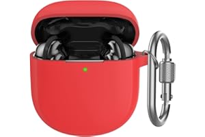 AHASTYLE Silicone Case for New Bose QuietComfort Earbuds II/Ultra Earbuds (2023) Shockproof Full Protective Skin Cover Compatible with New Bose QuietComfort Earbuds II/Ultra Earbuds 2023 (Red)