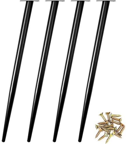 Drenky 4 stuks schuine tafelpoten, Metalen Kegel