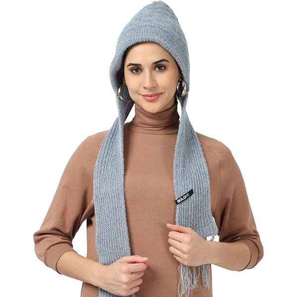 25AW NKNIT wool KNIT muffler cap グレー wool KNIT muffler cap – NKNIT