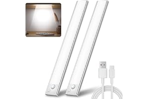 JEKEMORYE 30CM 2 Pack White Under Cabinet Kitchen Lights LED