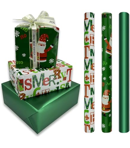 The Grinch Weihnachts-Geschenkpapier - 4 Bögen mit 4 passenden Geschenkanhängern