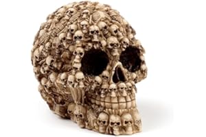 Puckator Czaszka wykonana z czaszki - dekoracja domu - ozdoba na biurko czaszka - plastikowa czaszka - gotyckie akcesoria do domu - mini czaszki - głowa szkieletu człowieka - prezenty gotyckie dla