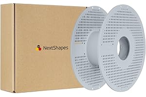 NextShapes Reusable Filament Spool, Detachable & Easy to Use, High Strength & High Temperature Hollow Refilament Reel for PLA, PETG, ABS, Fit for Most 3D Filament A1/A1 Mini/P1P/P1S/X1 (Gray, 1 Pack)