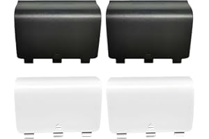 PEIXIONG 4 Pcs Battery Cover Replacement for Xbox Series X/S, Battery Back Shell Covers Compatible with Xbox Series X/S Controller[NOT for Xbox One/One S/One X Controller](Black&White)