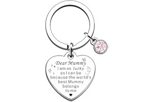 JMIMO Mummy Gifts Keyring from Son Daughter Mothers Day Gifts Birthday Christmas Keyring Present for Mummy Mum Mother Mama