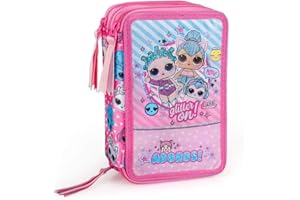 J. M. INACIO, LDA Birsppy J. Mr. Inacio, Lda LOL Surprise Federmappe 3-Fach gefüllt Mädchen Federmäppchen Federpenal Federtasche Glitzer L.O.L. Puppa