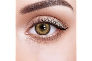 Dolovo Kontaktlinsen Farbig Ohne Stärke Natürlich, Silikon Hydrogel Jahreslinsen für alle Augen 1 Stück (Einteilige) (braun)