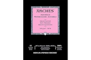 Arches Bloc Papier Aquarelle Grain Satiné 185G A3 15 Feuilles