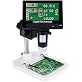 OAOEYE Microscope LCD Digital Coin Microscope 1000x Coin Magnifier with 8 Adjustable LED Lights PC View Compatible with Windows and Mac 4.3 Inch