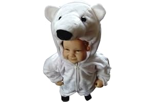 Seruna Eisbär-Kostüm, F24 86-92, für Baby Babies Klein-Kind, Eis-Bären Polar-bär Kostüm-e Fasching Karneval Kleinkinder-Karnevalskostüme Kinder-Faschingskostüme