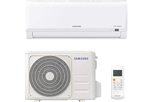 Samsung AR30 Malibu, Climatizzatore Monosplit in pompa di calore, 12000 BTU, GAS R32, AR12TXHQBWKNEU+AR12TXHQBWKXEU, [Classe di efficienza energetica A++/A]