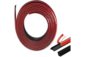 GKKBUFF Trim del quadrante nero,battiscopa,modanatura della striscia del caulk,modanatura flessibile & ornamento della parete per il soffitto/angolo/arredo/decorazione domestica (0.8CM*5M/0.31IN*16.4FT)