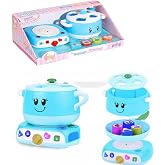 8 Piece Cute Kitchen SET with Battery, Light and Sound with Sıla BEBEK-Blue