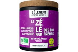 LES BIO FRÈRES Sélénium – Système immunitaire – Thyroïde – 90 comprimés à avaler – Compléments alimentaires – 3 mois de cure
