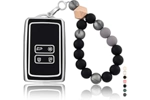 OFF WE GO Funda Llave Coche Carcasa Mando para Renault Dacia Duster Captur Kadjar Espace Megane Kangoo Arkana Arcan Koleos Espace Talisman Sandero Casos Cubierta Llave Funda Tarjeta Llave, Nero