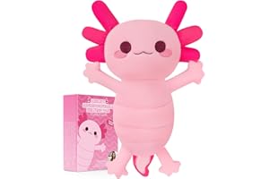 AUSPICIOUS BEGINNING Wärmekissen Mikrowelle Körnerkissen für Mikrowelle Axolotl Anschmiegsames Nackenkissen mit Lavendelduft - ideal als Wärmespender und bei Verspannungen an Nacken Schulter Hals (Rosa)