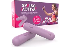 Swiss Activa+haltère 1,4 kg - Poids Musculation, Pour Femme, Poignées Confortables.