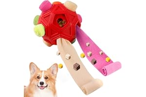 ABRFC Interactive Dog Snuffle Ball Encourage Natural Foraging Skills, Slow Food Training toy to Relieve Boredom, Cloth Strip with Hidden Food Dog Puzzle Toys for Medium Small Dogs (1 Pack)
