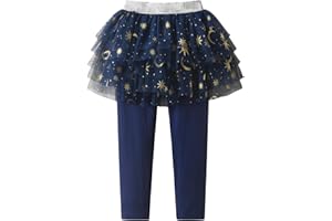 VIKITA Leggings con Gonna Stampato Bambina