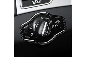 FINMOKAL Carbon-Faser-Scheinwerferschalter-Aufkleber-Abdeckungs-Verkleidung für Audi A4 B8 A5 Q5 2009-2016