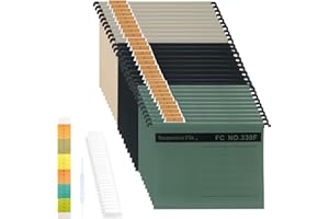 SOYIRI Paquete de 30 Carpetas Colgantes Foolscap, Archivos de Suspensión de Polipropileno con Pestañas e Inserciones de Tarjetas,para Escuela Hogar, Oficina(3 colores)