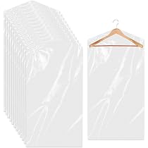 50 Stück Trockenreinigungsbeutel, 152,4 Cm Extra Lang, Transparent – Zum Aufhängen Von Kleidern & Anzügen
