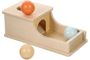Toyvian Montessori Box Spielzeug Objekt Permanenz Box Ball Drop Box Baby Farbanpassung Lernspiel Sensorisches Spielzeug für Babyparty Geburtstagsgeschenk